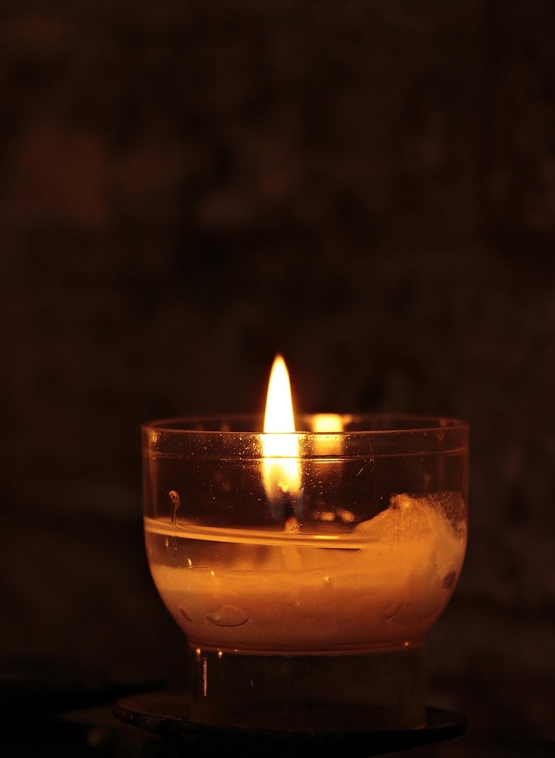 Candles on table