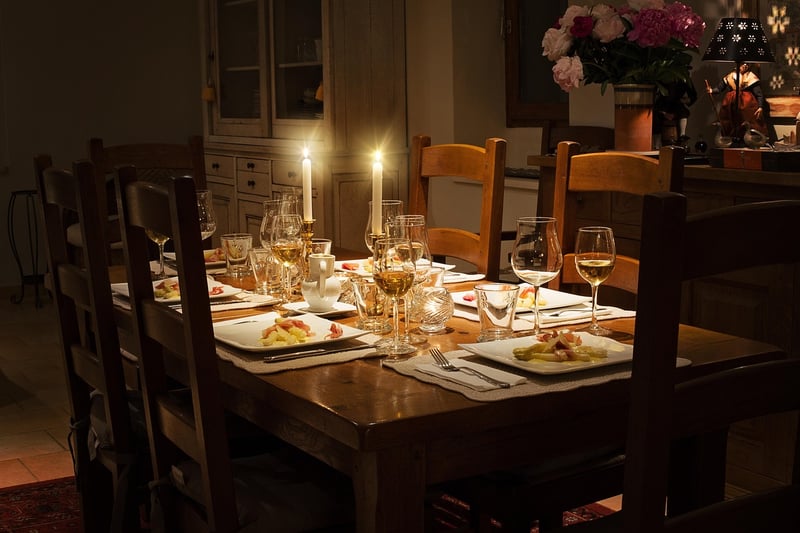 Table with flowers